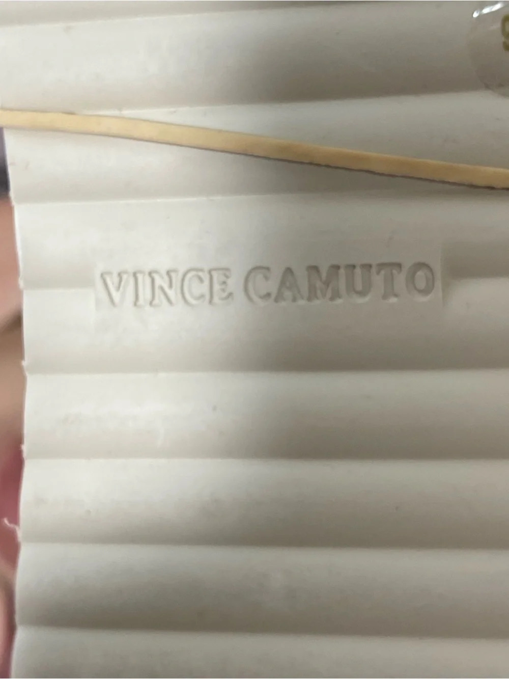 Vince Camuto Nude/Tan Suede Wedge Sandals with Ankle Strap